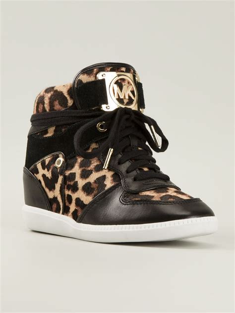 michael kors trainers leopard print|Michael Kors leopard print sneakers.